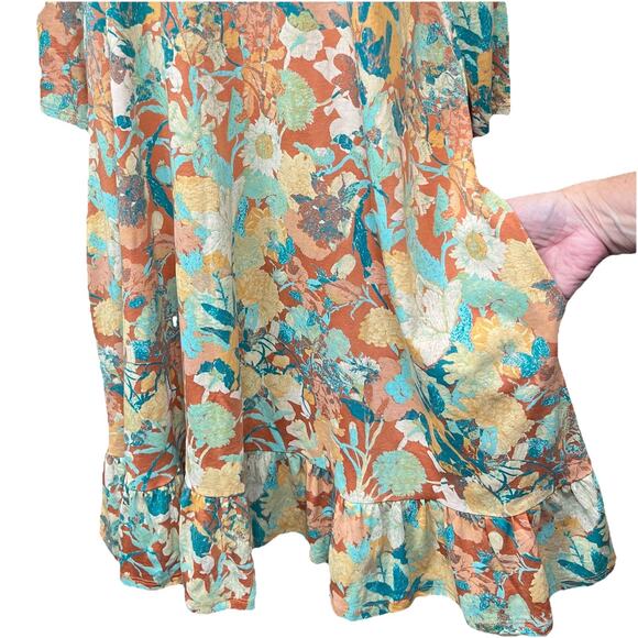 Peruvian Connection Women’s Latana Pima Cotton Medium Jersey Pockets Ruffle Hem - Picture 6 of 11